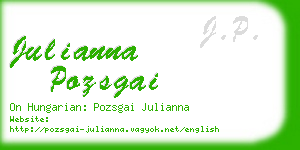 julianna pozsgai business card